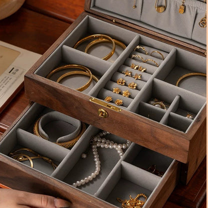 Ariel Solid Wood Lockable Jewelry Box