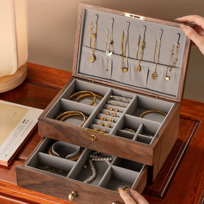 Ariel Solid Wood Lockable Jewelry Box