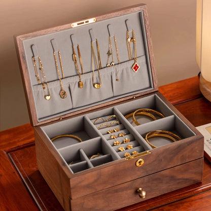 Ariel Solid Wood Lockable Jewelry Box