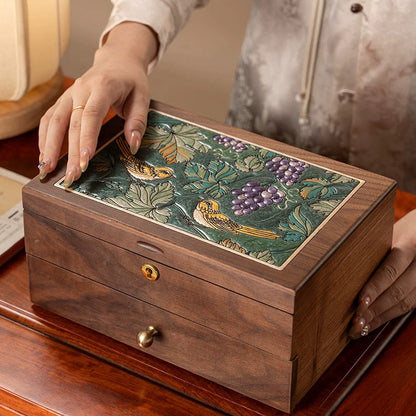 Ariel Solid Wood Lockable Jewelry Box