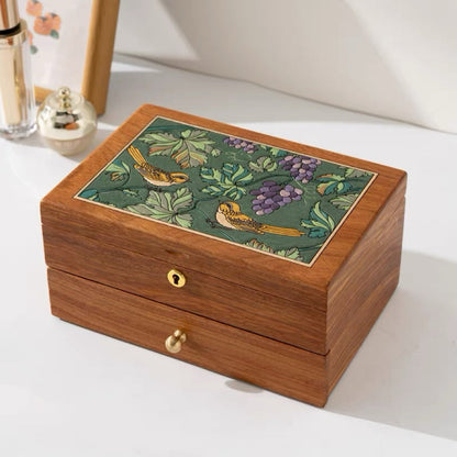 Ariel Solid Wood Lockable Jewelry Box