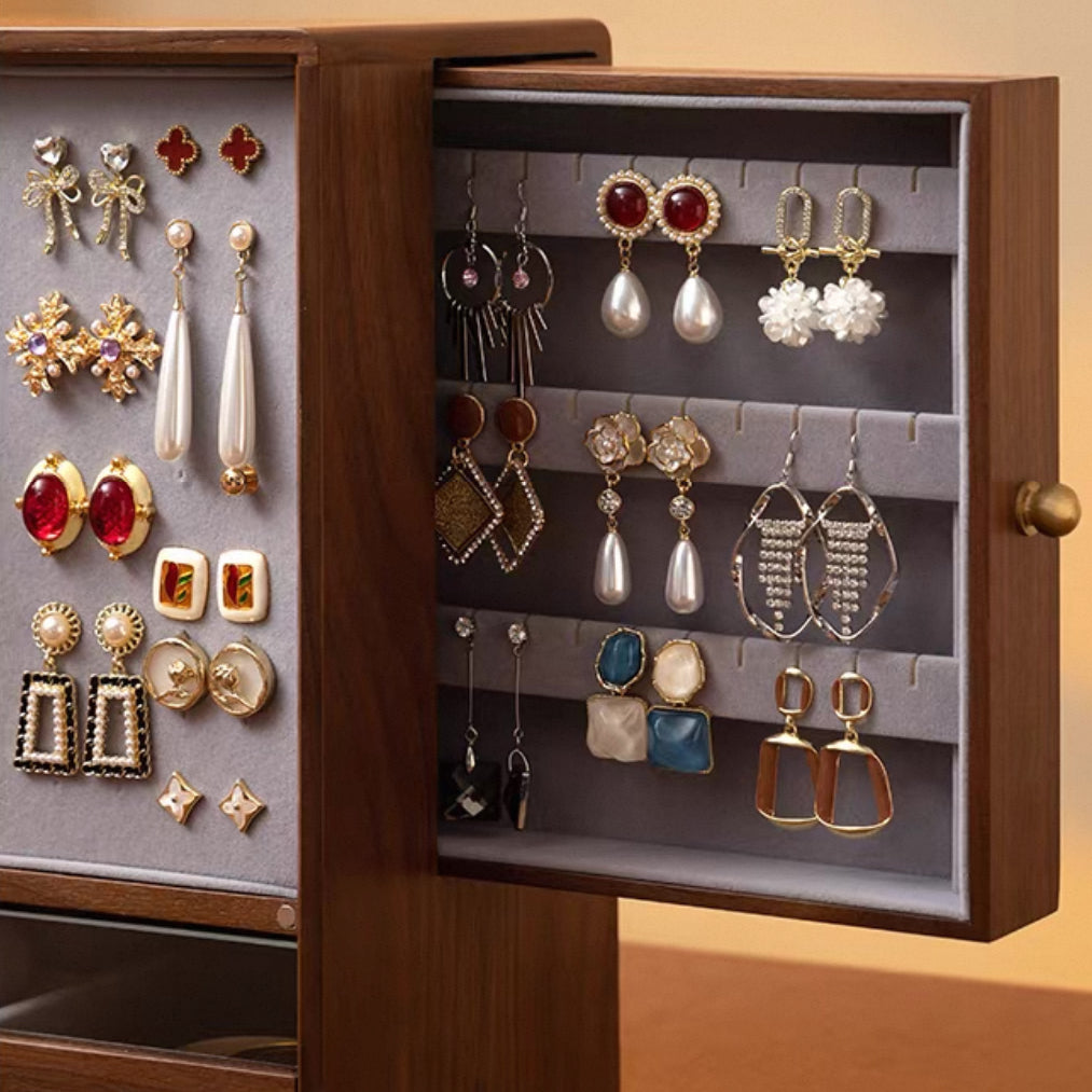 Tessa Solid Walnut Jewelry Box