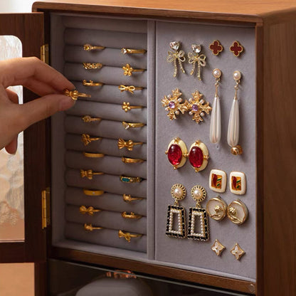 Tessa Solid Walnut Jewelry Box