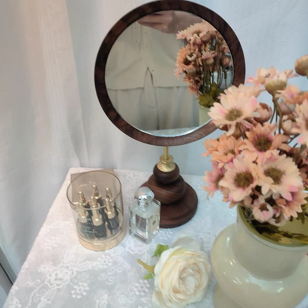 Hailey Solid Wood Tabletop Mirror
