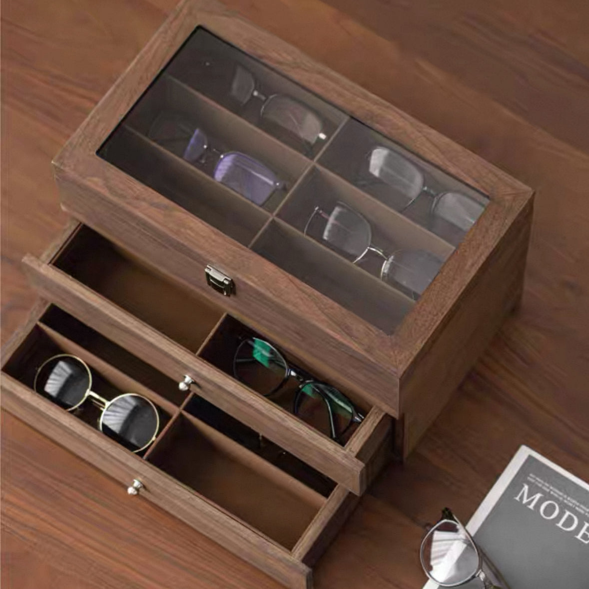 Arden Brillenorganizer aus massivem Holz