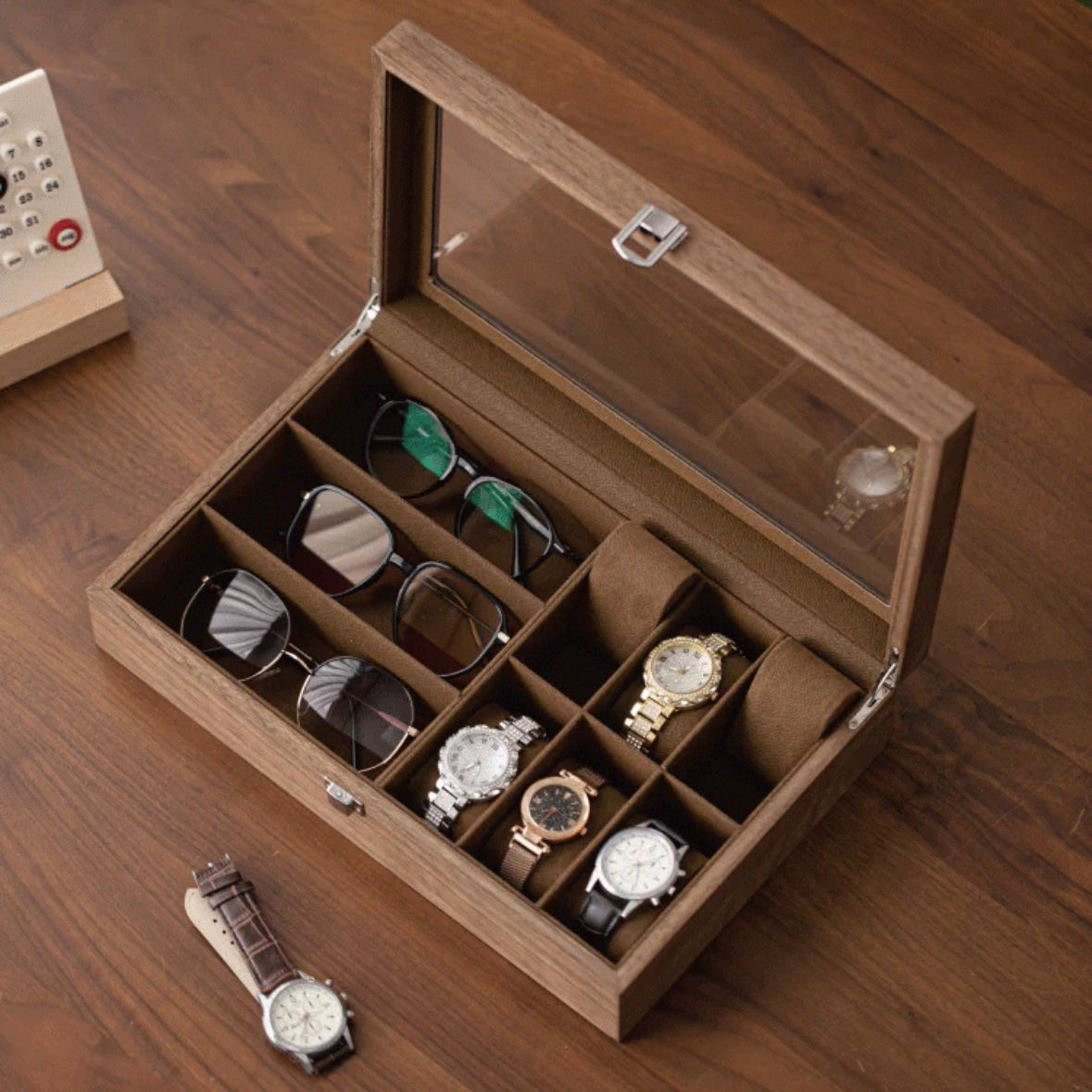 Arden Brillenorganizer aus massivem Holz