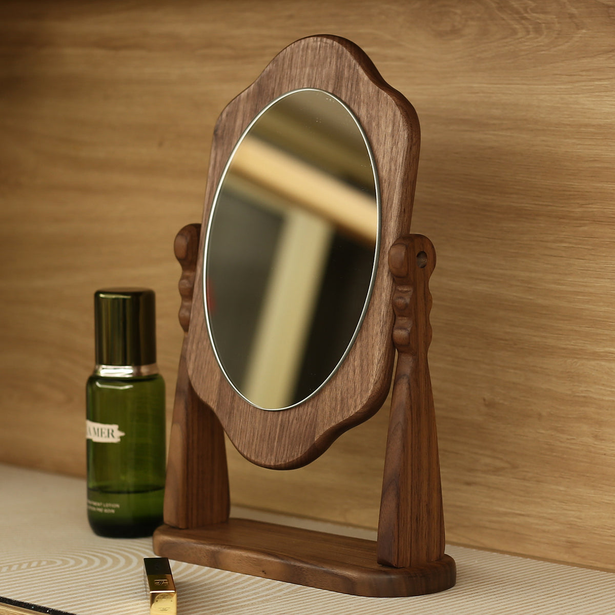 Marlowe Solid Walnut Tabletop Mirror