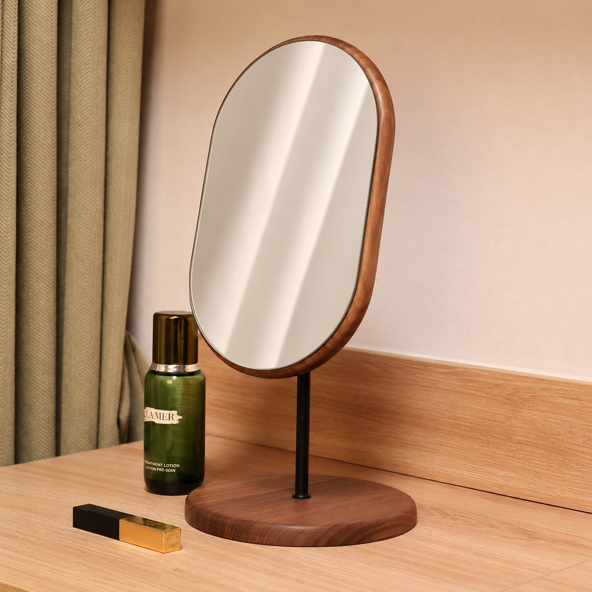 Marlowe Solid Walnut Tabletop Mirror