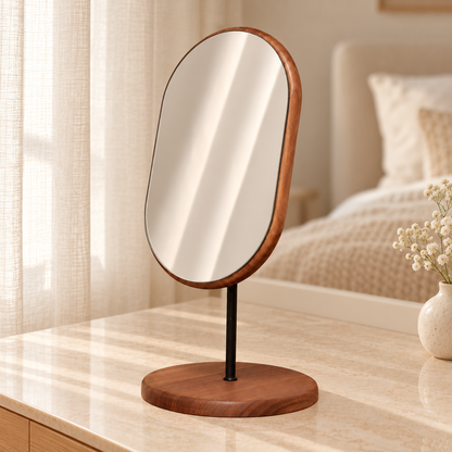 Marlowe Solid Walnut Tabletop Mirror