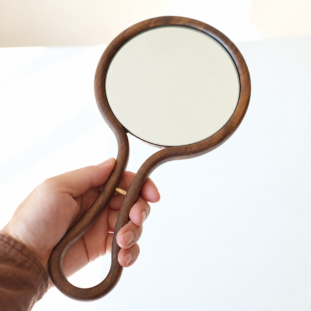 Sienna Solid Walnut Hand Mirror