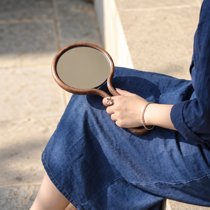 Sienna Solid Walnut Hand Mirror