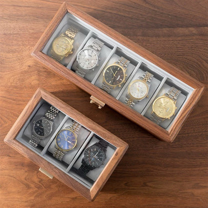 Vera solid wood watch organizer with compartments