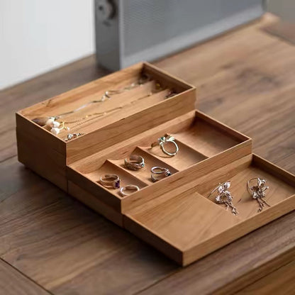 Set Organizzatore di Gioielli Alina Modulare in Legno Massello