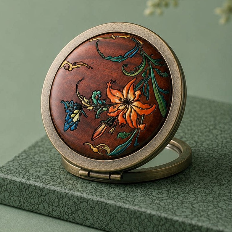 Luna Handcrafted Double-Sided Compact Mirror