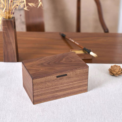 Emily Solid Walnut Storage Box for Essential Oils & Lipsticks