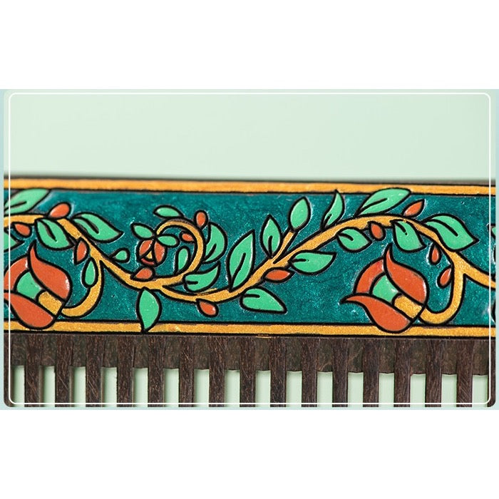 Aster Solid Wood Long-Handle Hair Comb