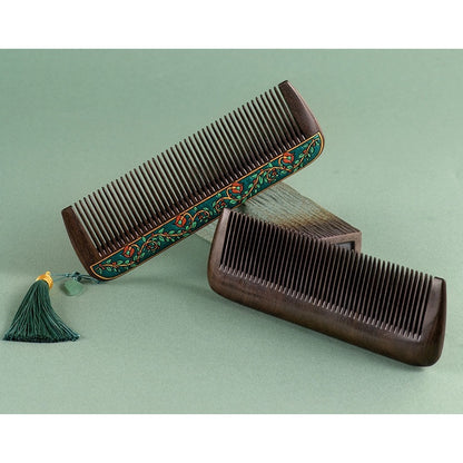 Aster Solid Wood Long-Handle Hair Comb