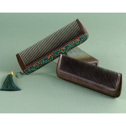 Aster Solid Wood Long-Handle Hair Comb