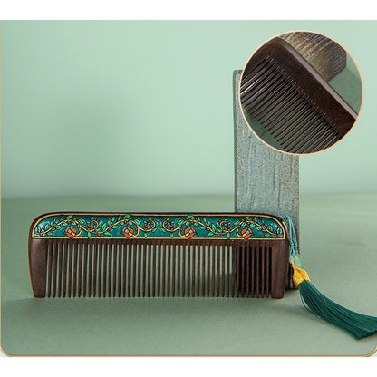 Aster Solid Wood Long-Handle Hair Comb