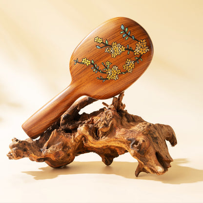 Yulan Solid Rosewood Cushion Hair Brush