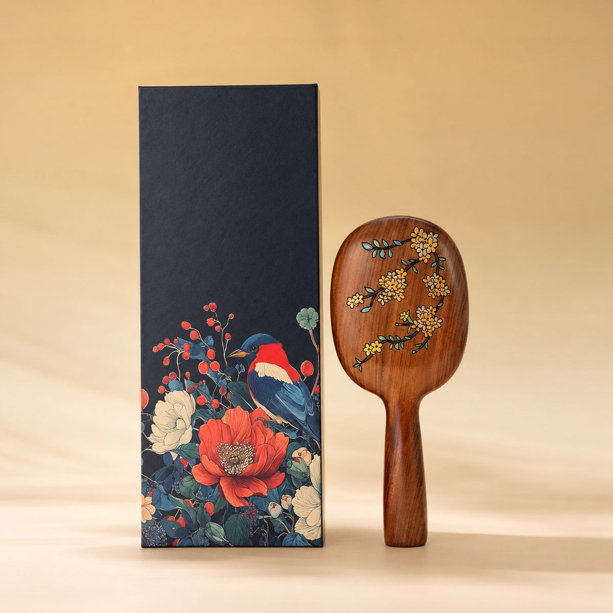 Yulan Solid Rosewood Cushion Hair Brush